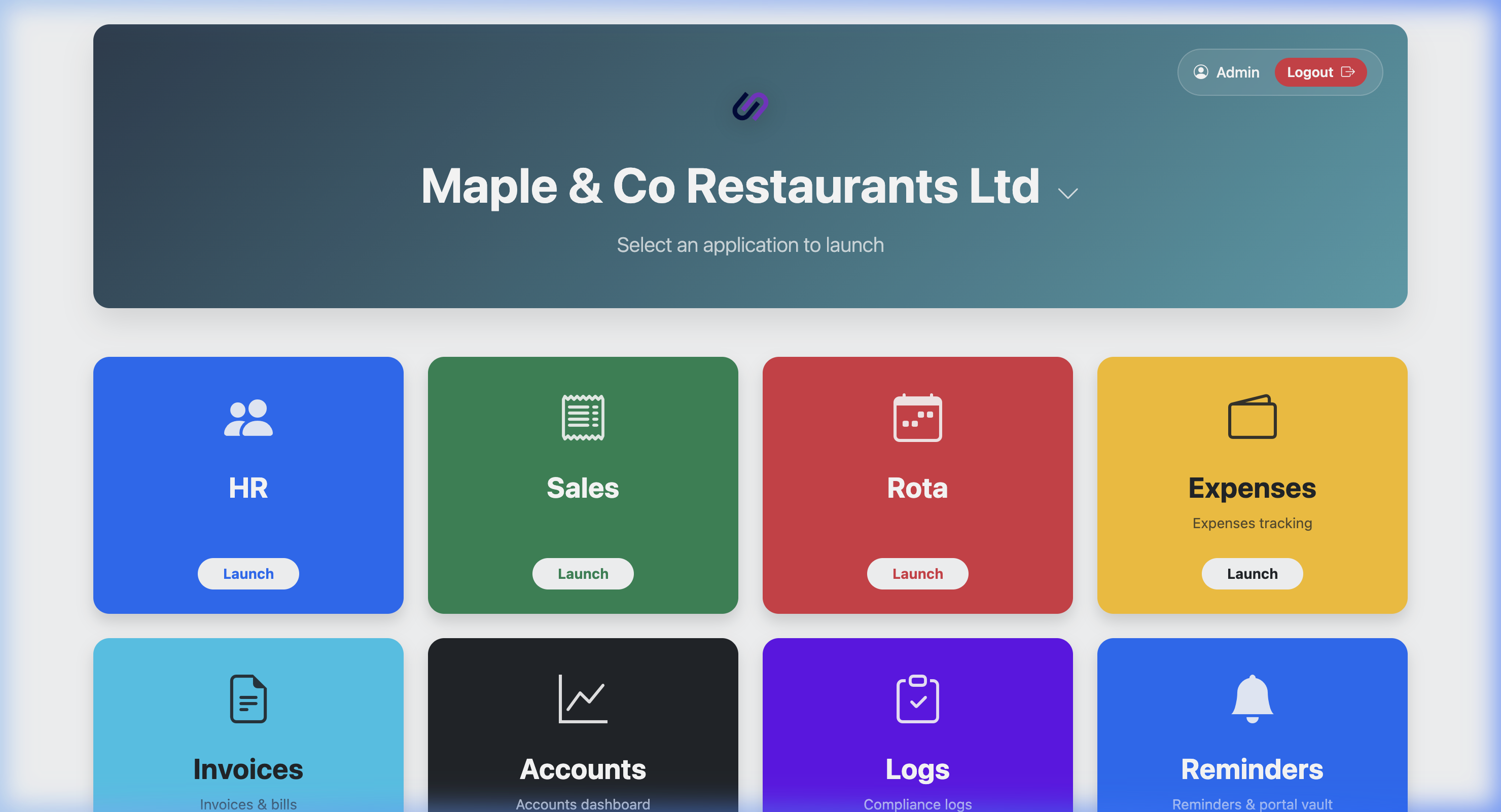 SaralCode App Launcher with 8 Modules